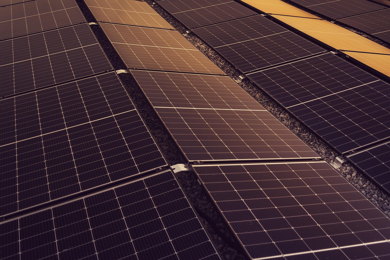 Solar panels on a Singapore landed home roof at golden hour